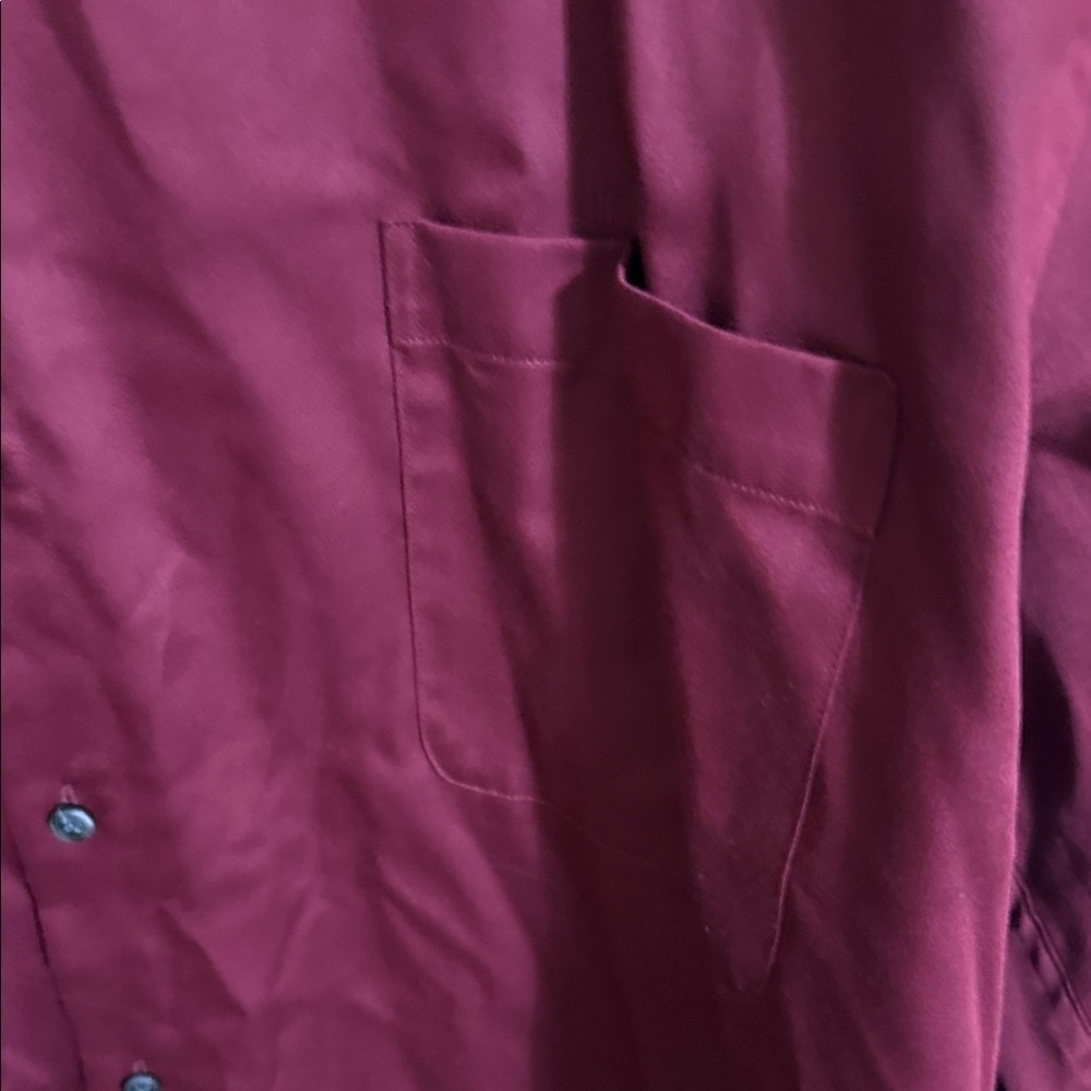 Crazy Horse Classic Maroon Dress Shirt for Men - Picture 5 of 5